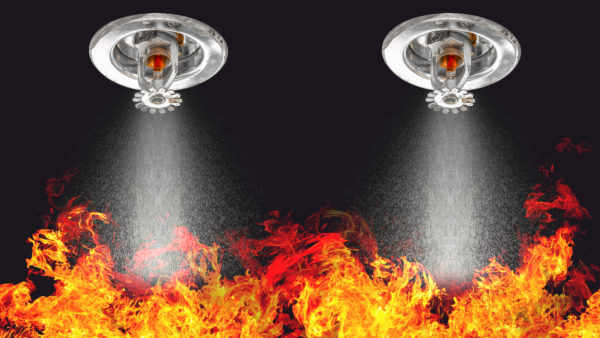 Fire safety: sprinklers in action