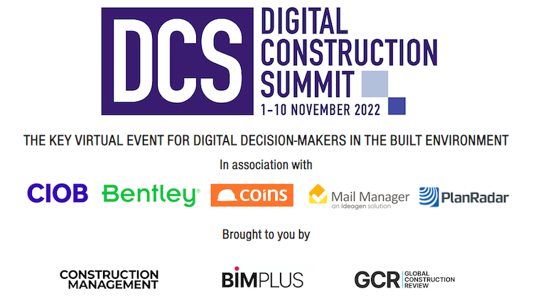 Digital Construction Summit logo with partners logos
