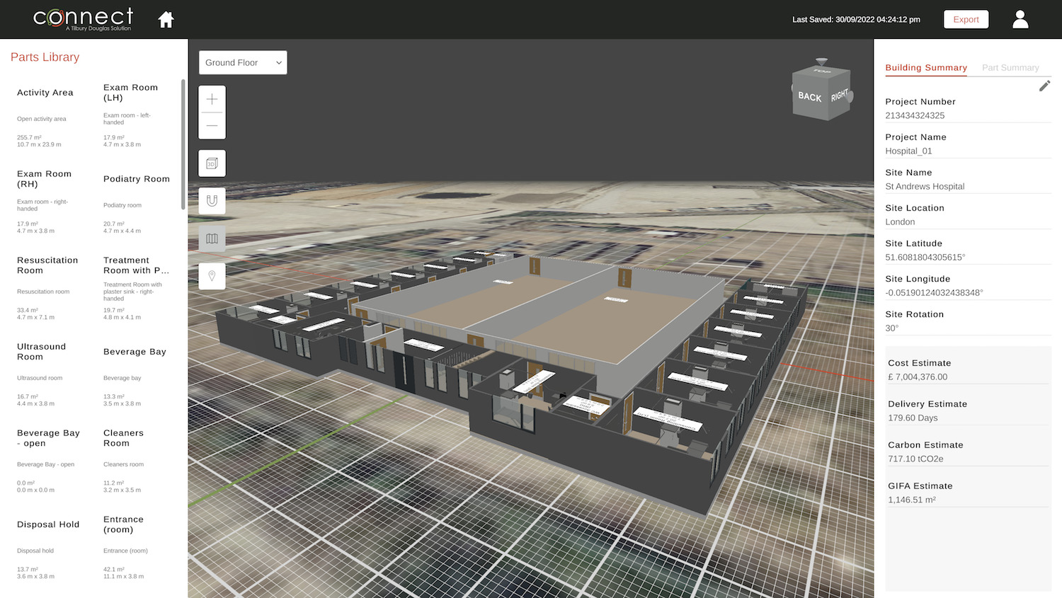 A screen grab of Tilbury Douglas Connect Configurator platform