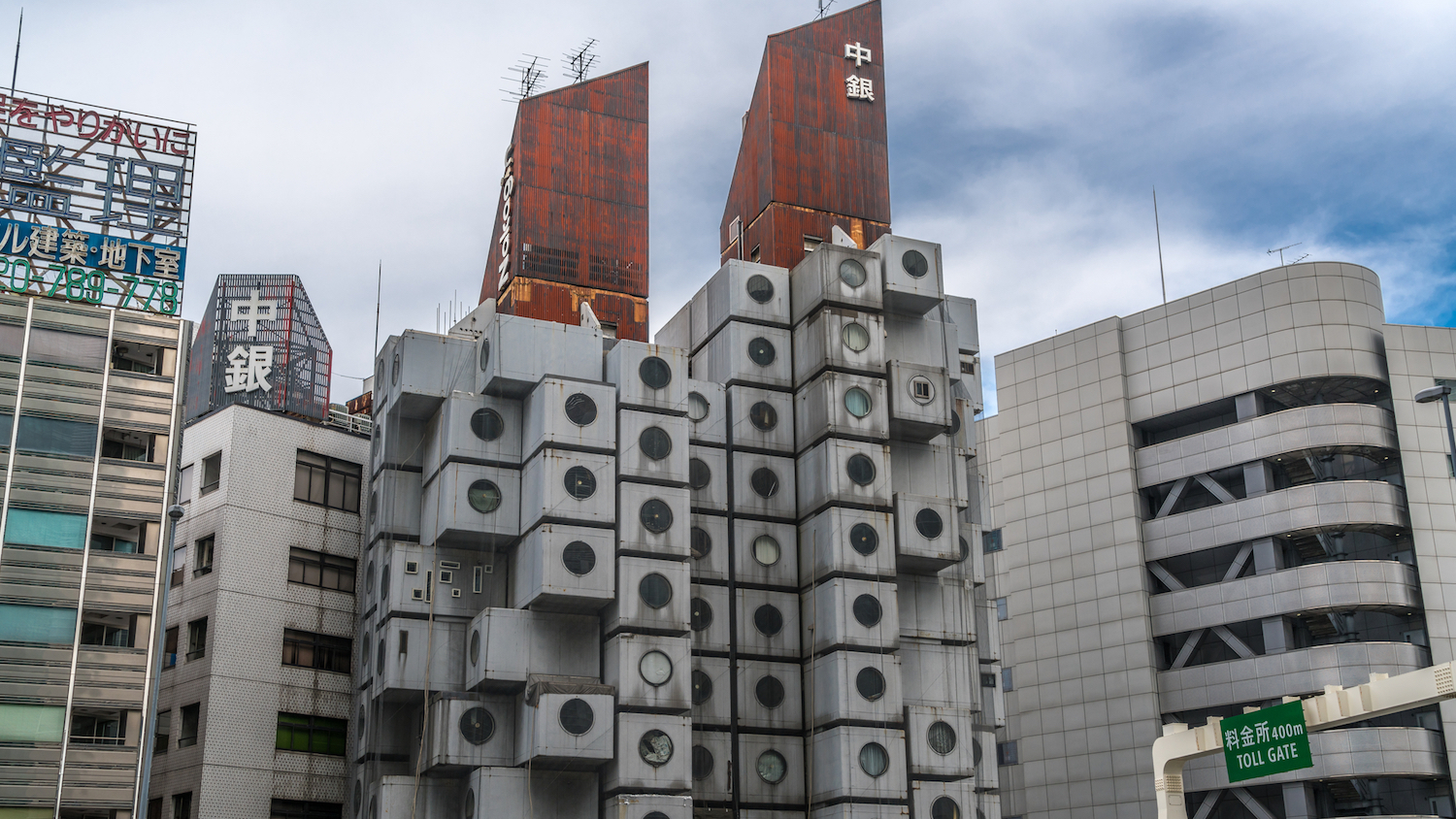 The Nakagin Capsule Tower in Tokyo