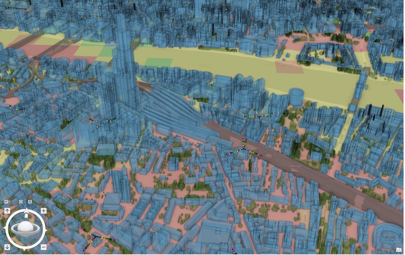 An image from Esri showing Vodafone's twin of the London Bridge area