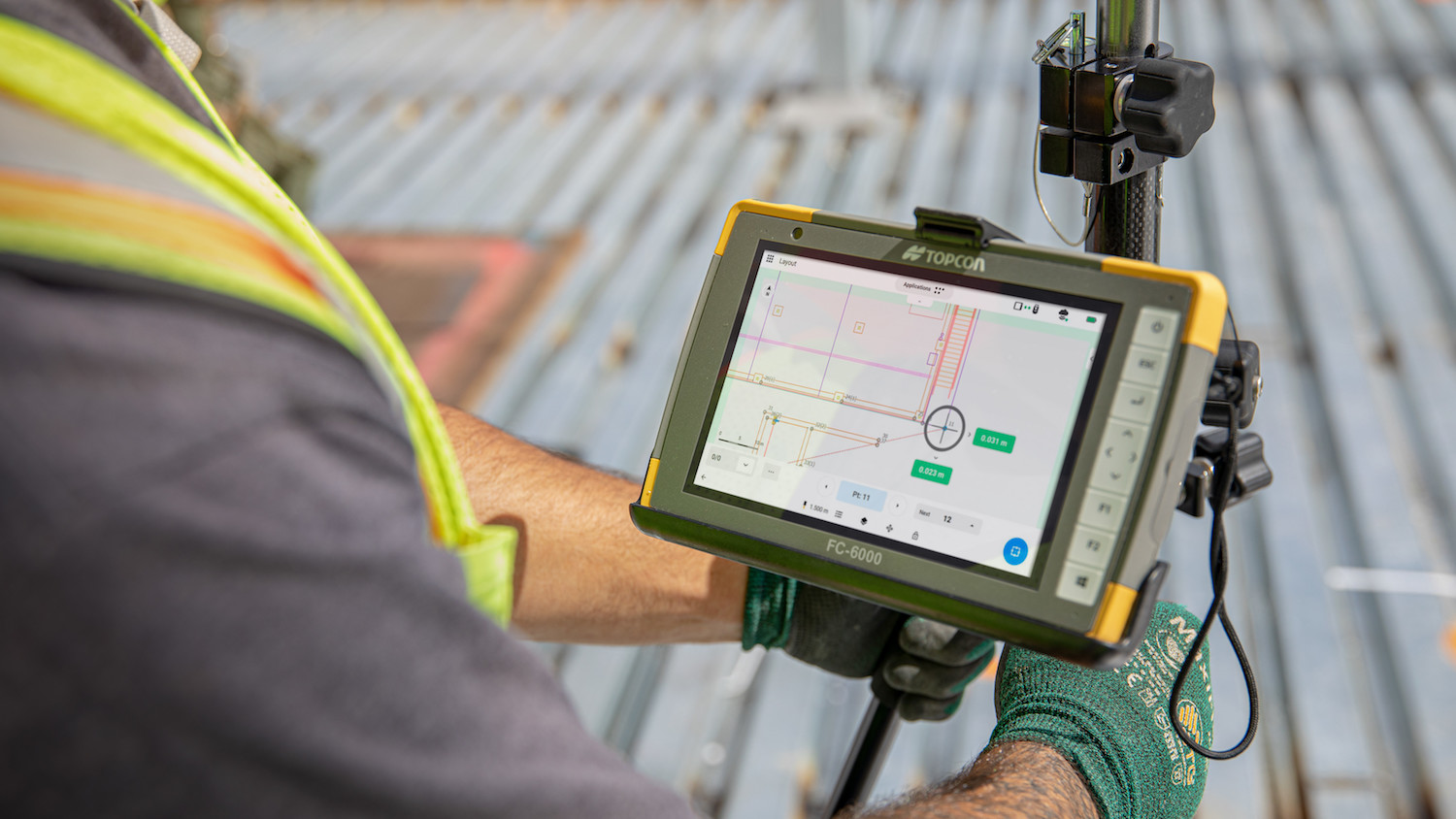 Topcon's Digital Layout software in action