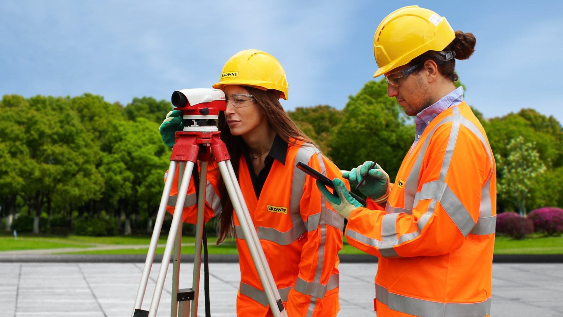 Browne - staff working on site