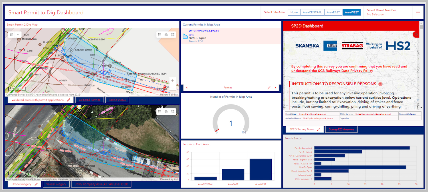 Best Use of Data on a Project - Esris' Safe Permit to Dig in action