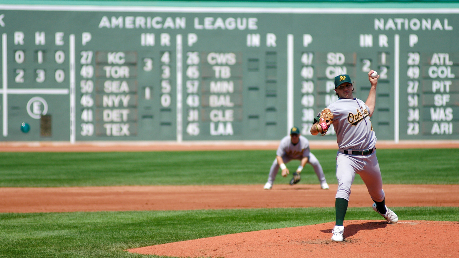 Oakland A s pitcher Barry Zito - feature in Moneyball - construction performance