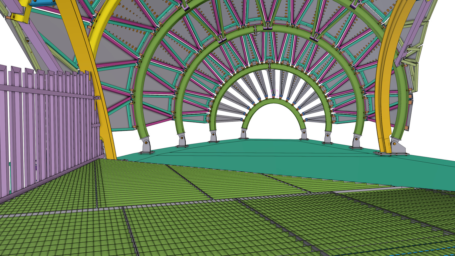 Hydro Ness interior in screen grab from Tekla Structures