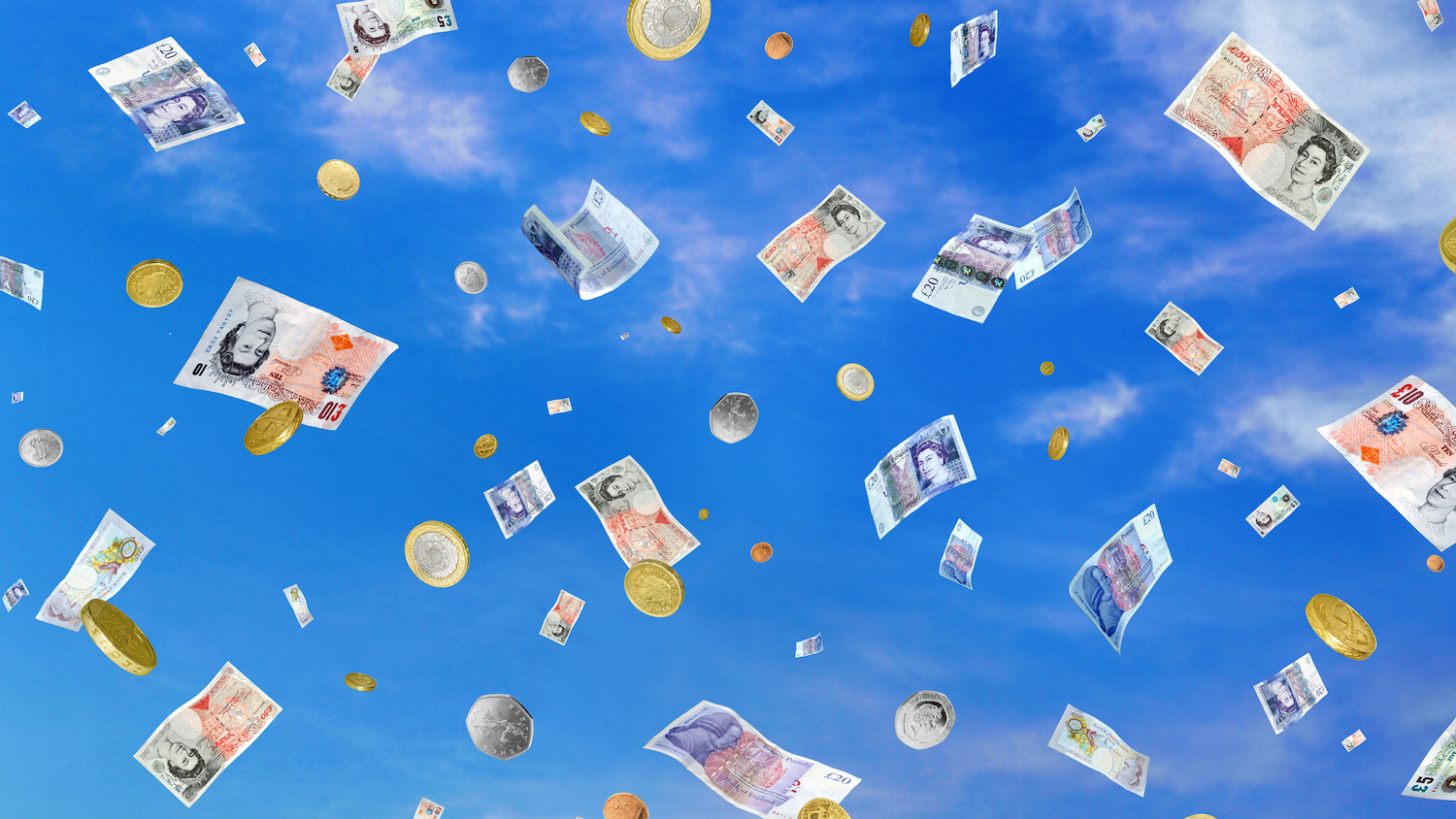 Image of cash raining from the sky for BIM salary story