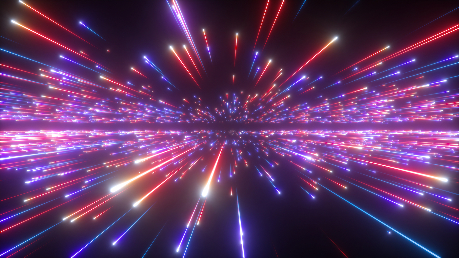 Abstract image of cosmic rays for nuclear decommissioning