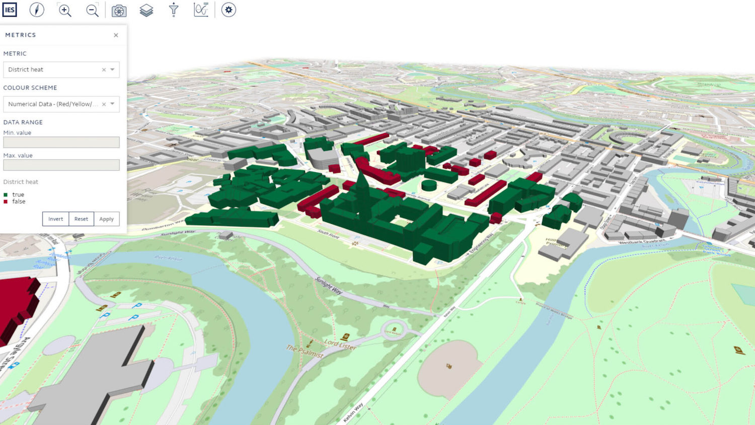 IES digital twin of University of Glasgow