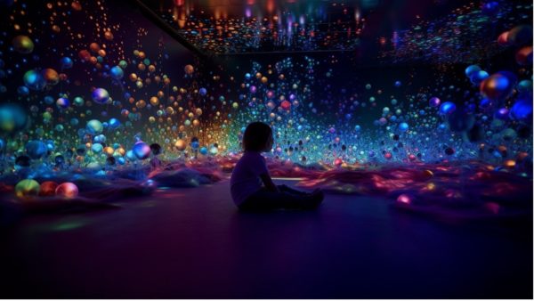 A text-to-image AI - a study for a large-scale sensory room by AFL Architects