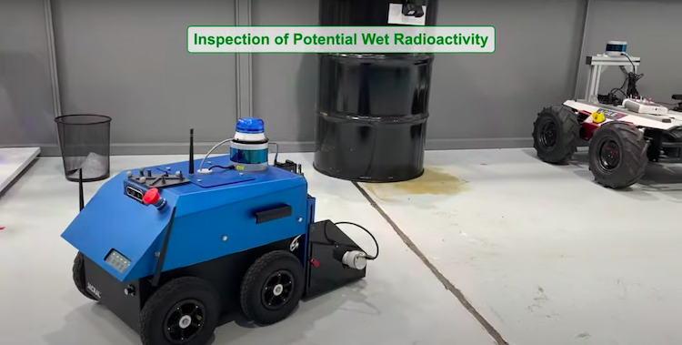 Smurf in nuclear decommissioning - screen grab of video of robots