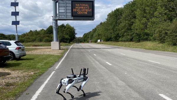 Photo of Spot the robot dog at National Highways’ Development Centre at Moreton-in-Marsh