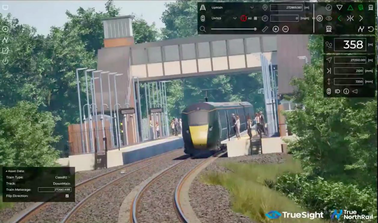 Screengrab from TrueSight - 3D modelling for safe rail project design, particularly signal sighting