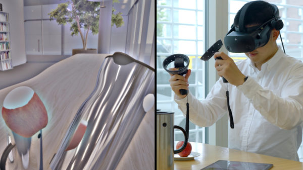 Image of someone using AR for Foster + Partners R&D story