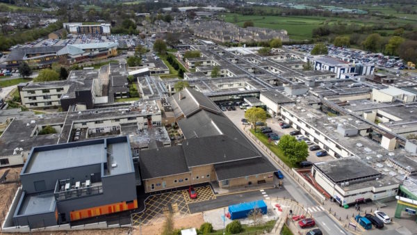 Overhead photo of Airedale General Hospital to illustrate Airedale RAAC story